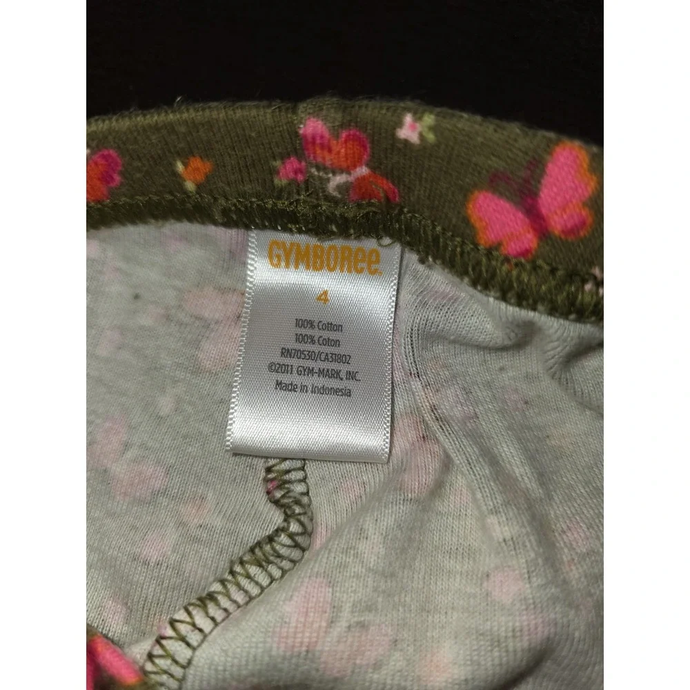 Gymboree butterfly girl top leggings skort lot outfit size 4